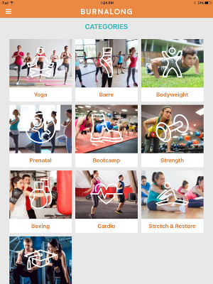 BurnAlong Fitness Class Categories