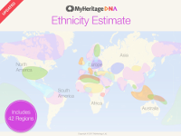 MyHeritage DNA now has 42 Regions for Ethnicity Estimates
