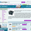 A InkCartridges homepage for a certain printer model.