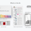 Contents of the 23andMe testing kit.