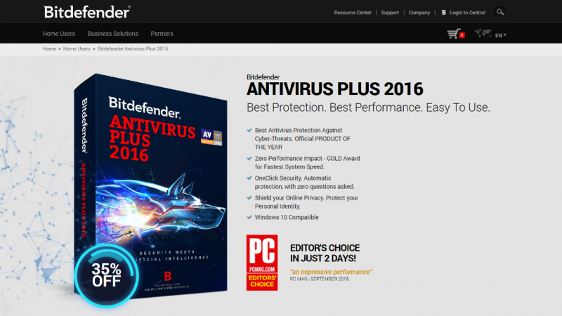 Bitdefender Antivirus Plus Cover