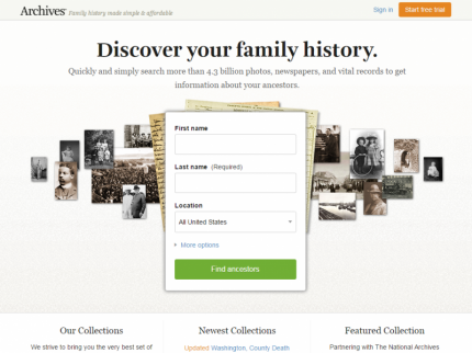 Archives Home Page