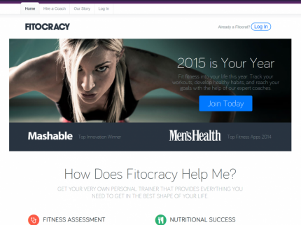 Fitocracy Home Page